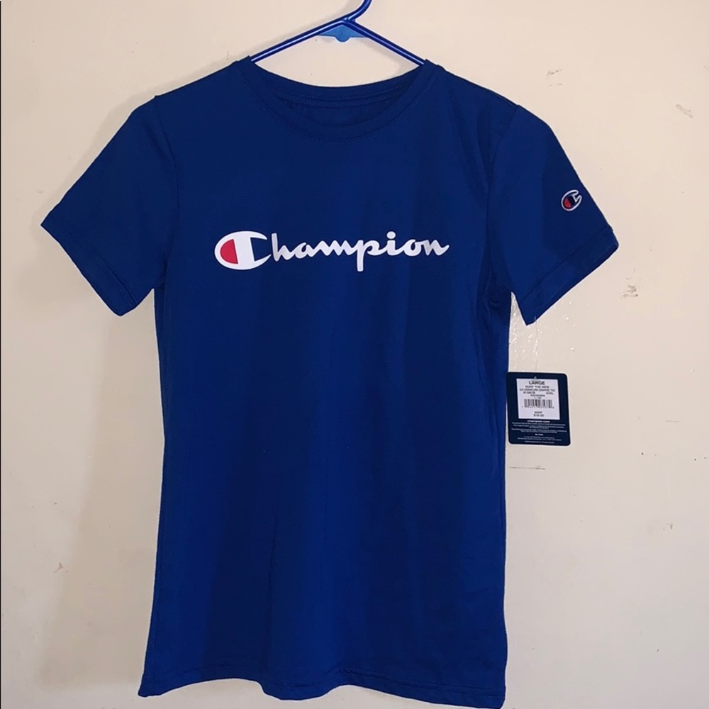 Blue Champion t shirt